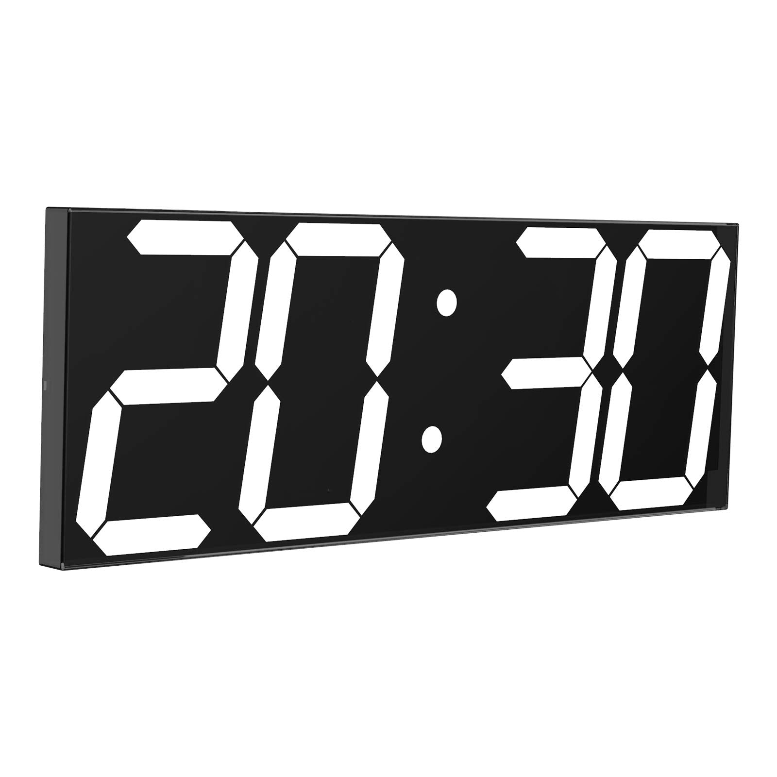 CHKOSDA LED Large Digital Wall Clock, Oversize Wall Clock with 6” Numbers, Remote Control Count up/Countdown Timer Clock, Auto Dimmer, Big Calendar and Thermometer(Red)
