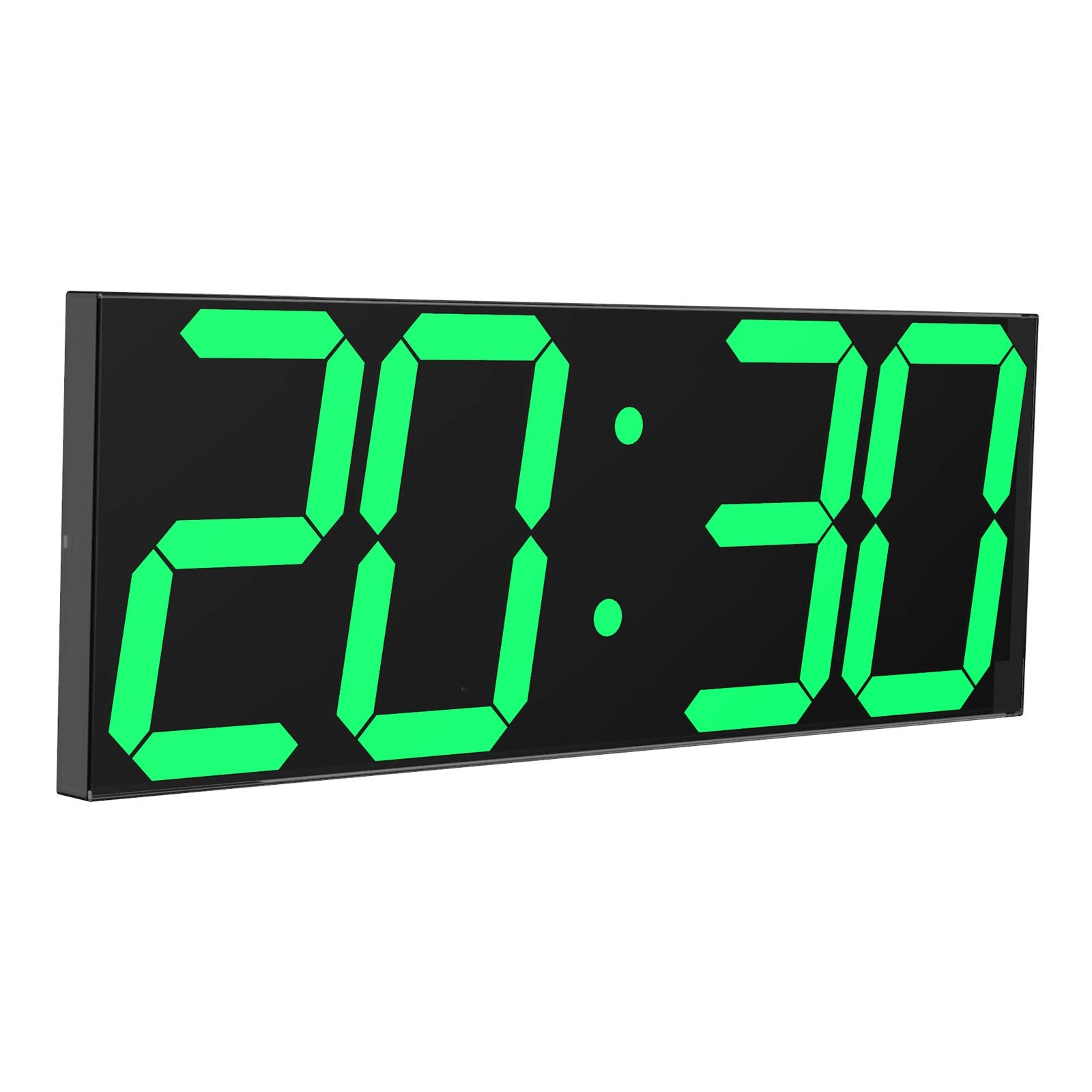 CHKOSDA LED Large Digital Wall Clock, Oversize Wall Clock with 6” Numbers, Remote Control Count up/Countdown Timer Clock, Auto Dimmer, Big Calendar and Thermometer(Red)