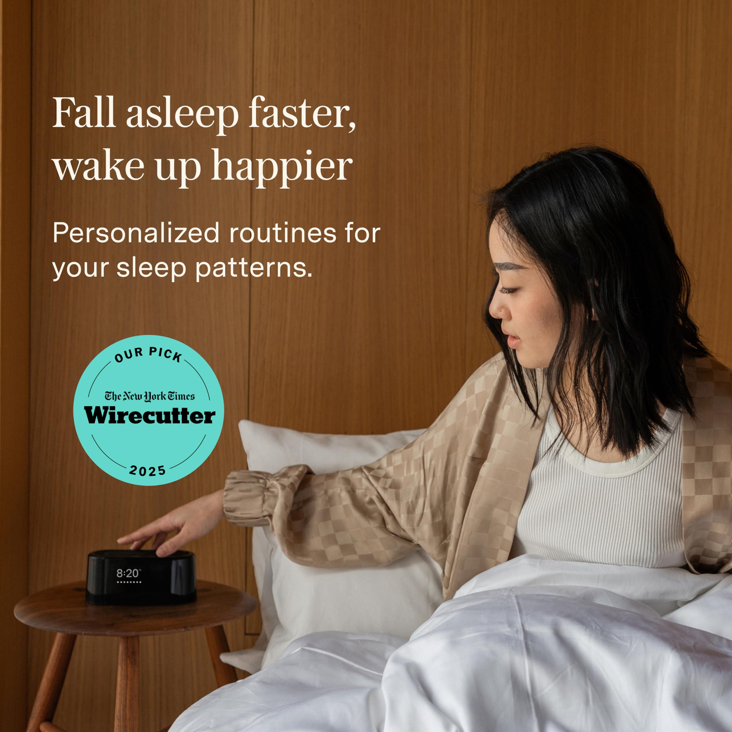 Loftie Alarm Clock with Sound Machine – Smart Alarm Clock with Night Light, White Noise, Bluetooth Speaker, 100+ Sounds Included Free, No Subscription Required, Blackout Mode- Black